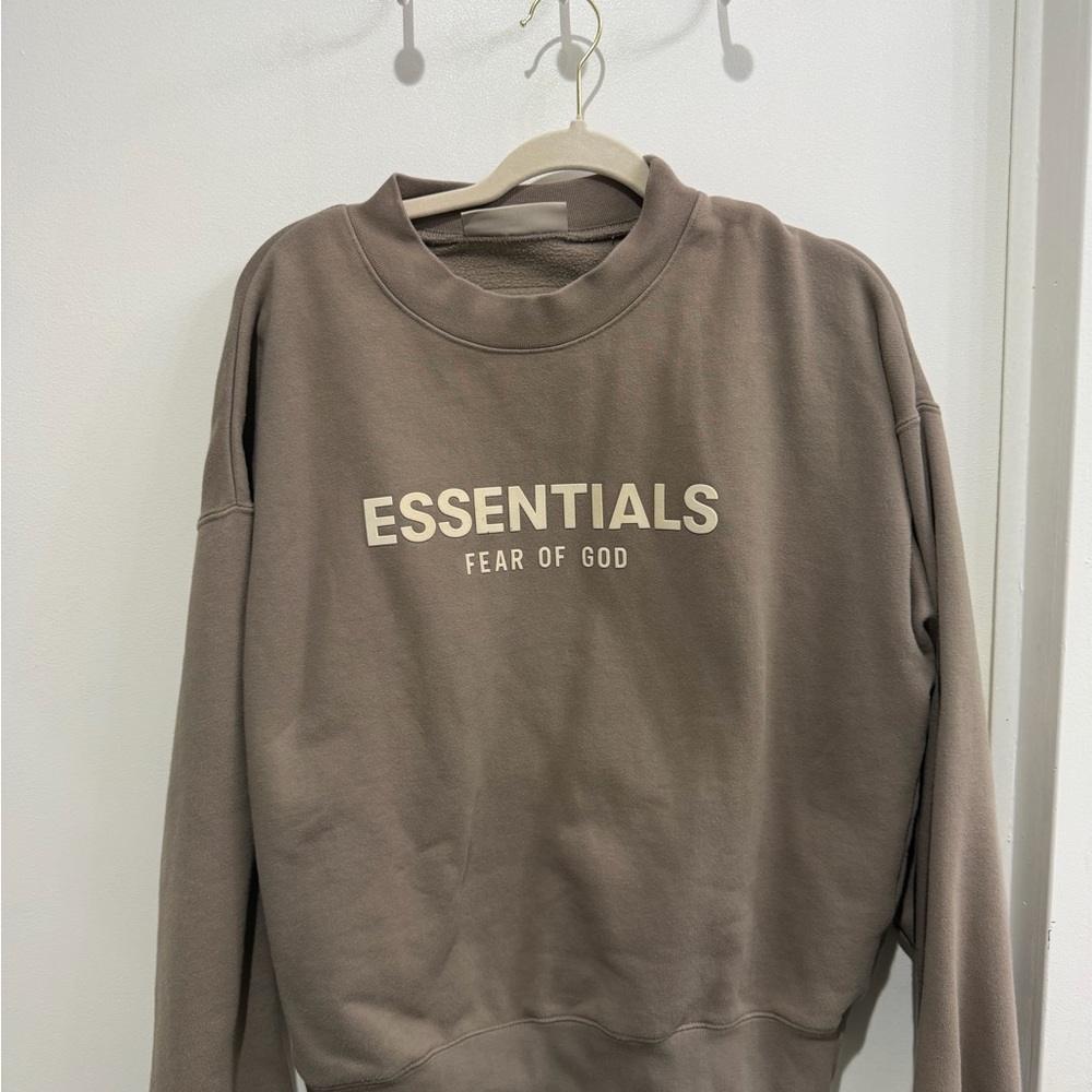 Essentials Crewneck Sweater in Taupe